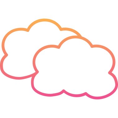 Bulut simgesi vektör illüstrasyonu