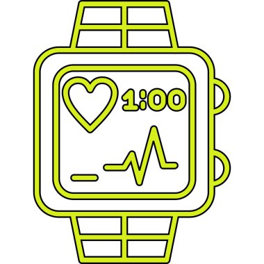 kalp atışı için satır biçimi simgesi