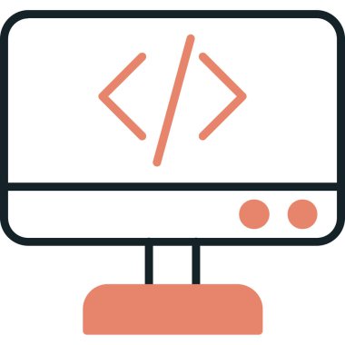 Bilgisayar. Web simgesi basit illüstrasyon