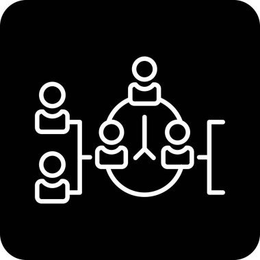 Takım çalışması olan insanların vektör simgesi