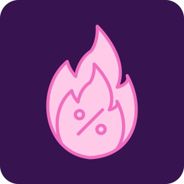 Bir ateş simgesinin vektör illüstrasyonu