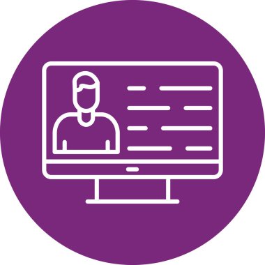 Bilgisayar. Web simgesi basit illüstrasyon