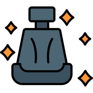 Elektrikli süpürge ikonu. Taslak süpürge vektör rengi düz izole