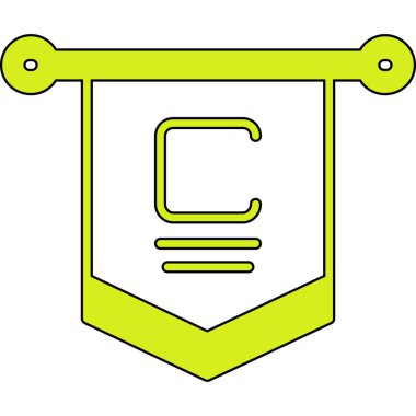 rozet kalkanı renk dış hat vektörü