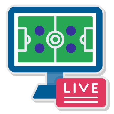 futbol oyunu ikon vektör illüstrasyonu