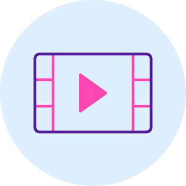 Film. Web simgesi basit illüstrasyon