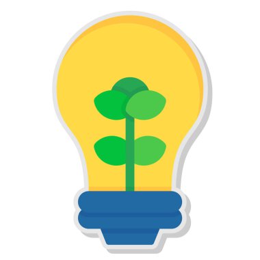 Bir bitki simgesinin vektör illüstrasyonu