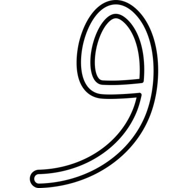 8 numaralı siyah beyaz sayısının vektör illüstrasyonu