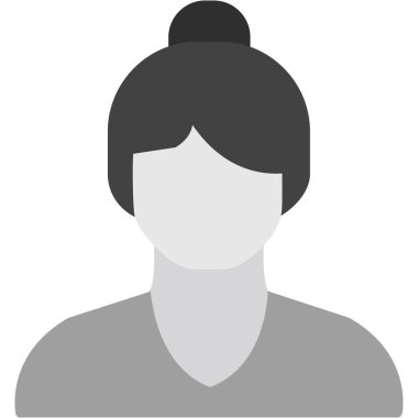 kadın avatar karakter izole ikon vektör çizim tasarımı