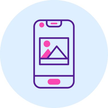 Akıllı telefon. Web simgesi basit illüstrasyon