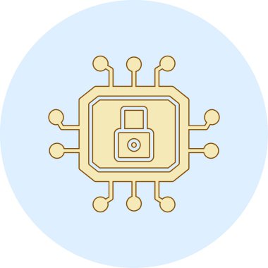 Çip simgesi vektör illüstrasyonu