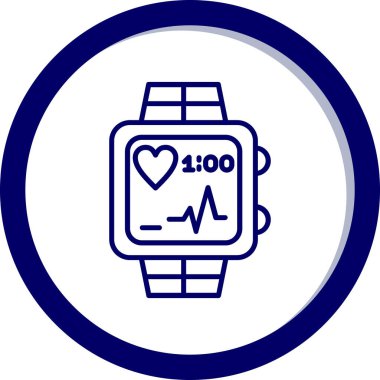 Modern kalp atış hızı simgesinin vektör illüstrasyonu