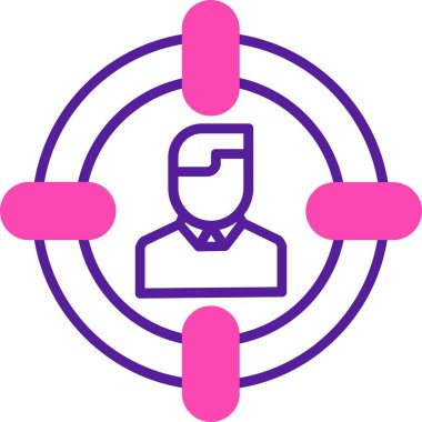 Bir insan simgesinin vektör illüstrasyonu