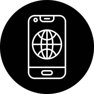 küresel simge vektör çizim