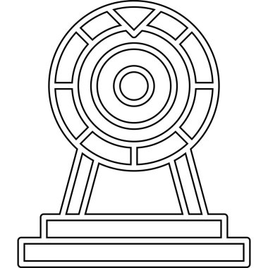 Hedef ve hedef işaretinin izole nesnesi. Hedef ve hedef hisse senedi vektör çizimi.