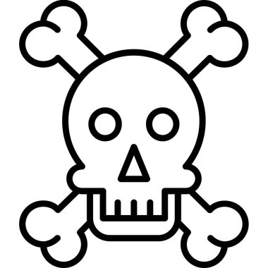 Kurukafa simgesi vektör illüstrasyonu