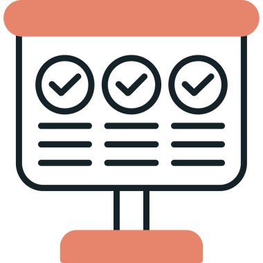 Kontrol listesi simgesi vektör illüstrasyonu