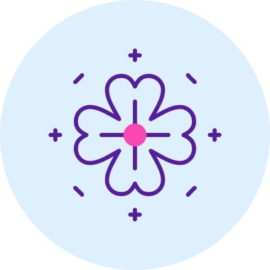 Çiçek. Web simgesi basit illüstrasyon