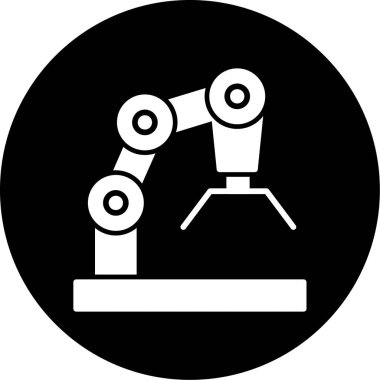 Moda biçimi izole edilmiş arka planda robotik kol simgesi