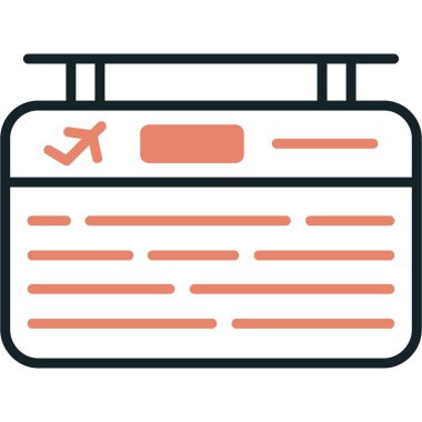 dosya özeti biçiminde uçuş bileti simgesi