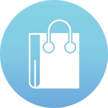 Alışveriş Torbası. Web simgesi basit illüstrasyon