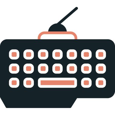 Daktilo. Web simgesi basit illüstrasyon