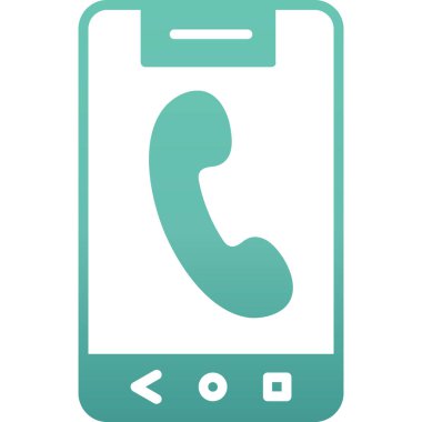 Telefon ikonu. Web için akıllı telefon vektör simgelerinin basit çizimi