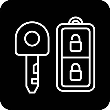 Anahtar simgesi vektör illüstrasyonu