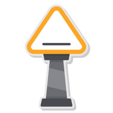 Yol trafik işareti simgesi, düz stil