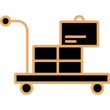 dağıtım servisi simgesi. Web için gönderme vektör simgelerinin özet çizimi