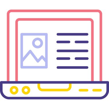 Bilgisayar ekranı. Basit resimleme