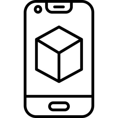 Smartphone Simgesi, vektör illüstrasyonu