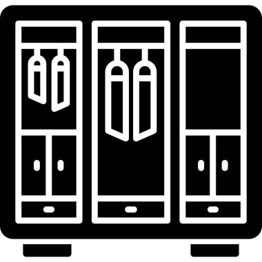 Dolap çekmecesinin simgesi katı biçimde