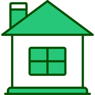 Bina. Web simgesi basit illüstrasyon