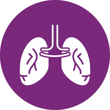 Ciğerler. Web simgesi basit illüstrasyon