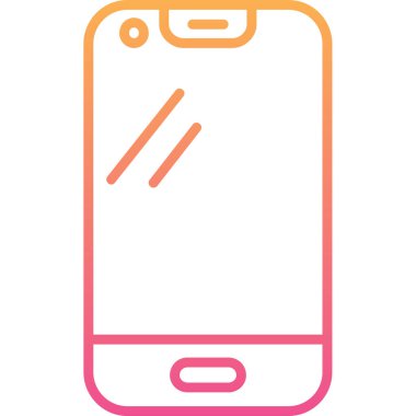 Cep telefonu. Web simgesi basit tasarım