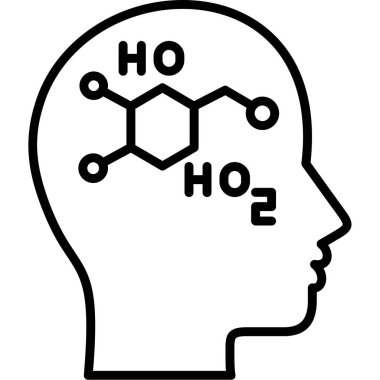 Beyin simgesi, vektör illüstrasyonu