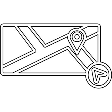 konum pin harita konum çizgisi ve simge vektör illüstrasyon tasarımı ile