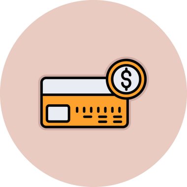 Para için. Web simgesi basit illüstrasyon