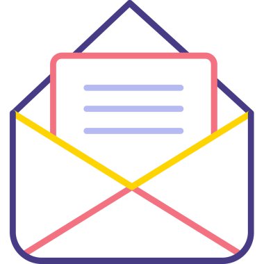 E-posta. Web simgesi basit illüstrasyon