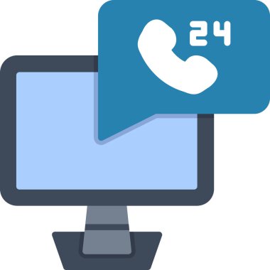 telefon desteği simgesi, basit vektör illüstrasyonu