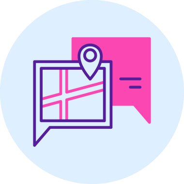 konum. Web simgesi basit illüstrasyon