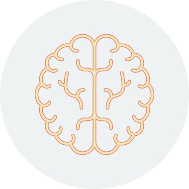 beyin ikonu vektör illüstrasyonu