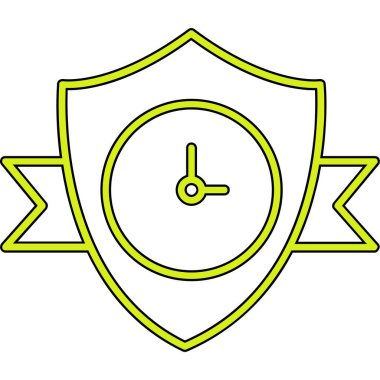 Bir saat simgesinin vektör illüstrasyonu