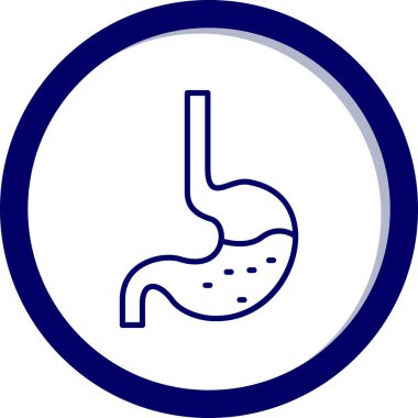 Bir insan midesinin vektör illüstrasyonu