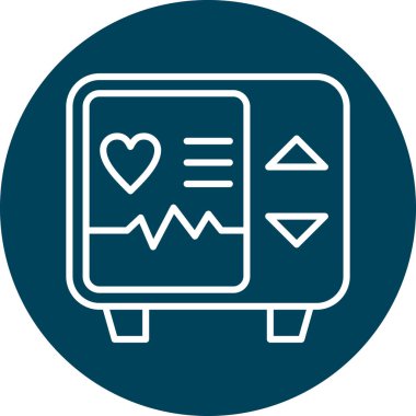 Kalp ikonu vektör illüstrasyonu