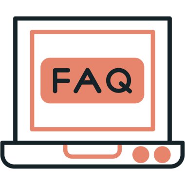 Faq simgesi modada izole edilmiş arkaplan