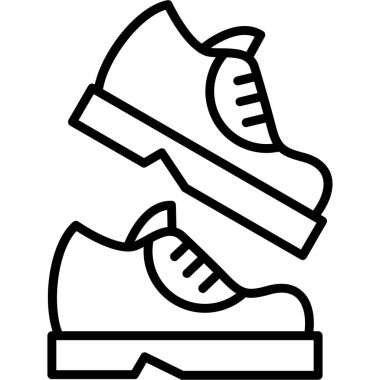 Ayakkabı simgesi, basit resimleme