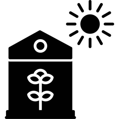 Güneş Ağı simgesi basit illüstrasyon