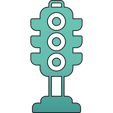 Modern b 'nin vektör çizimi ışık simgesinden yoksun